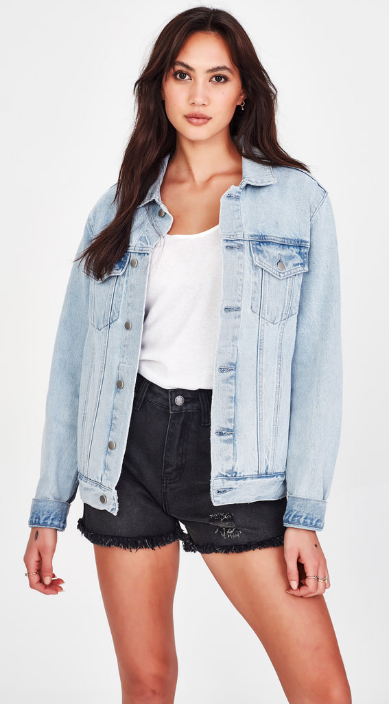 Pale Blue oversized denim jacket