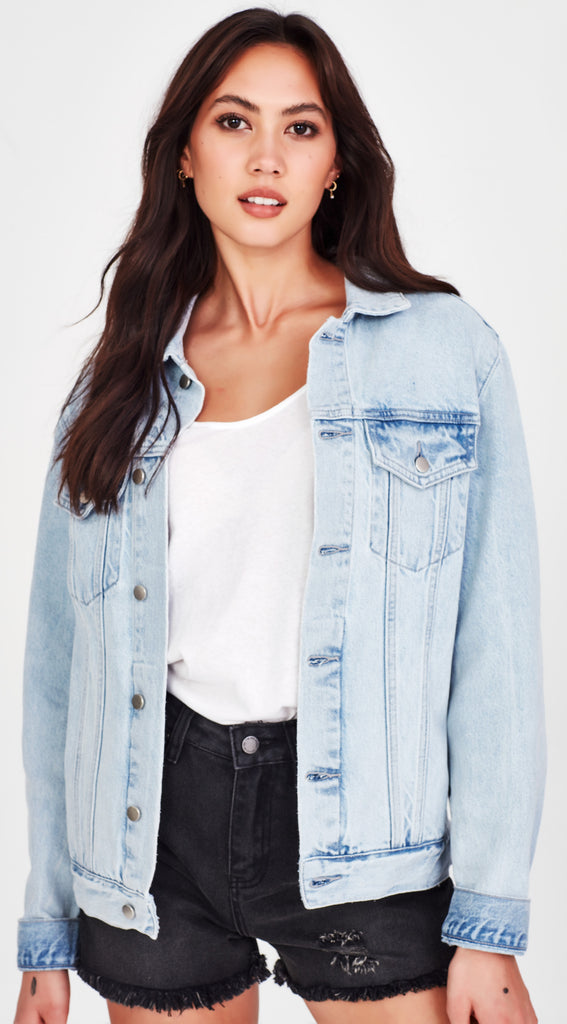 Pale Blue oversized denim jacket