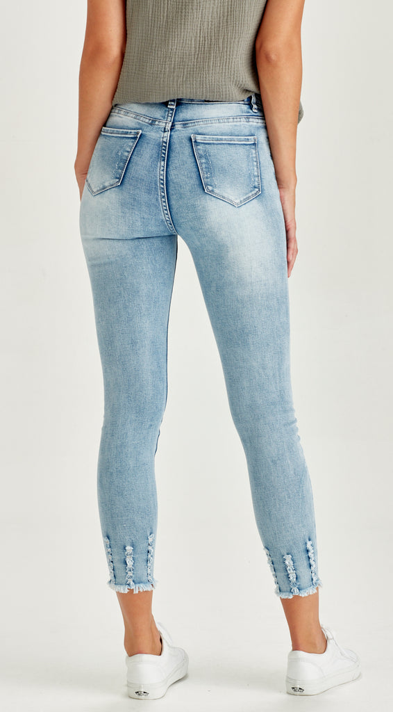 stretch denim blue jean