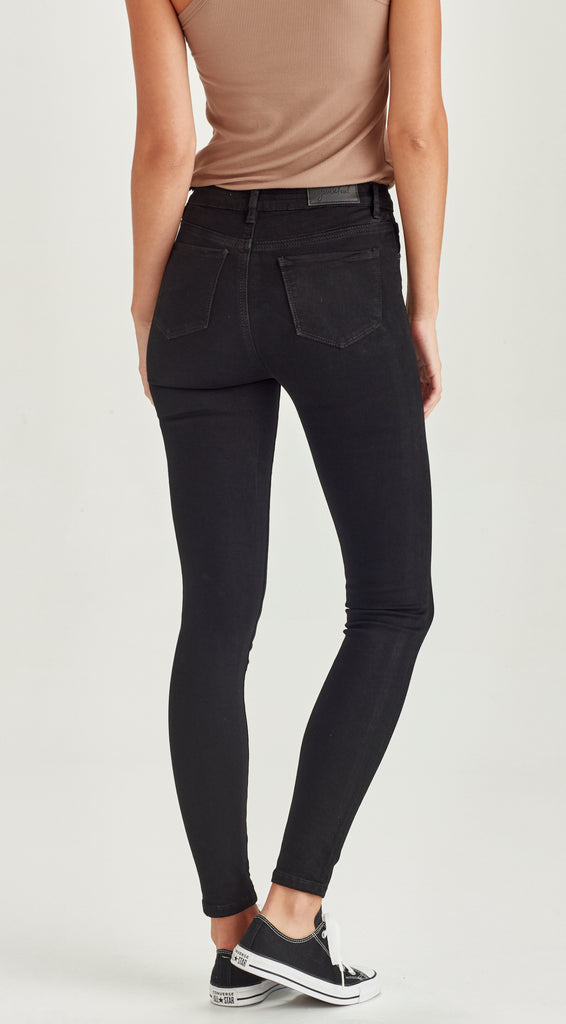 skinny black tall length jean